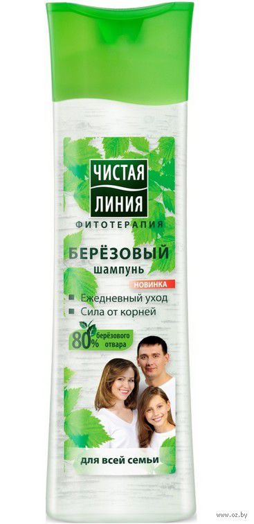 Шампунь Чист. линия  400мл. Березовый для всей семьи (12)