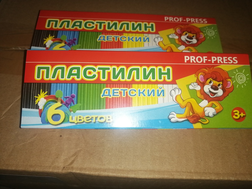 Пластилин 6цв. ПрофПресс 90гр. стек