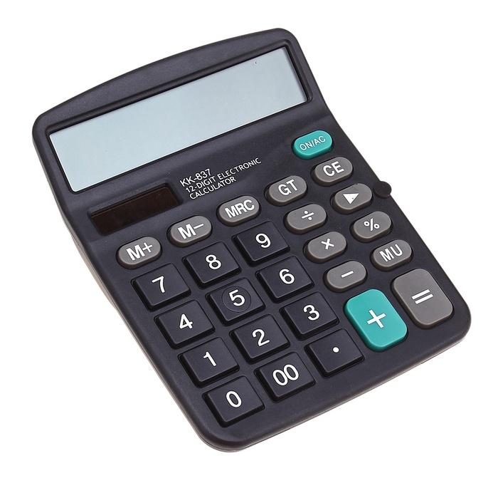 Калькулятор 12разр. KK-837 наст двойное питание