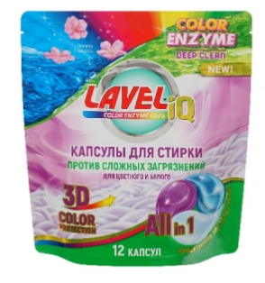 Стир.капсулы LAVELiq Enzyme 12шт. Против пятен (30)