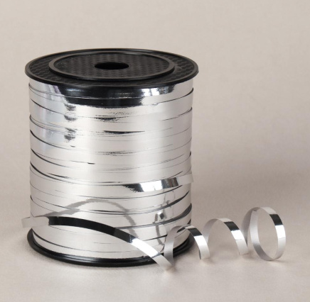 Лента декоративная 5мм*228м. Серебро ZH24-003silver (100)