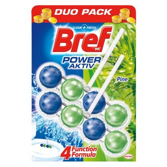Освежитель для унитаза Bref 2*50г. блок твердый Хвоя нет