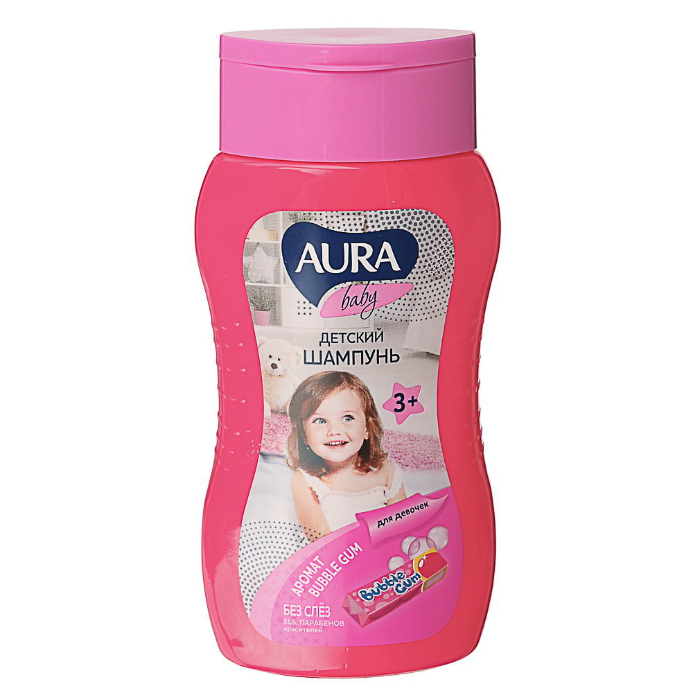 Шампунь AURA baby 200мл. дет. для девочек 3+