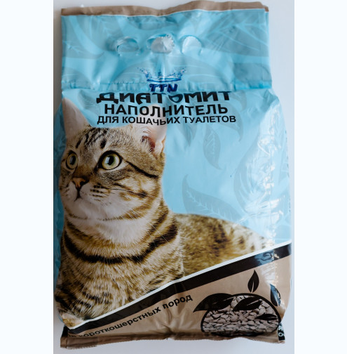 Наполнитель КотЛета 5л. Диатомит д/короткошерстных