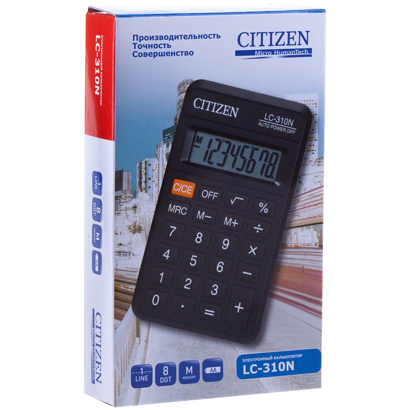 Калькулятор 8разр. Citizen 310-LC