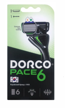 Станки Dorco Pace 6 с 2 кассетами