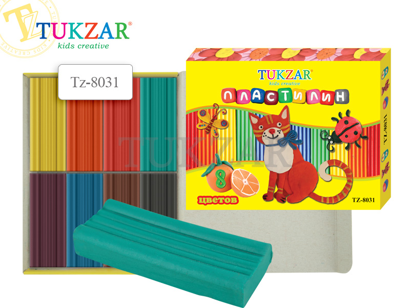 Пластилин 8цв. Tukzar 180гр.