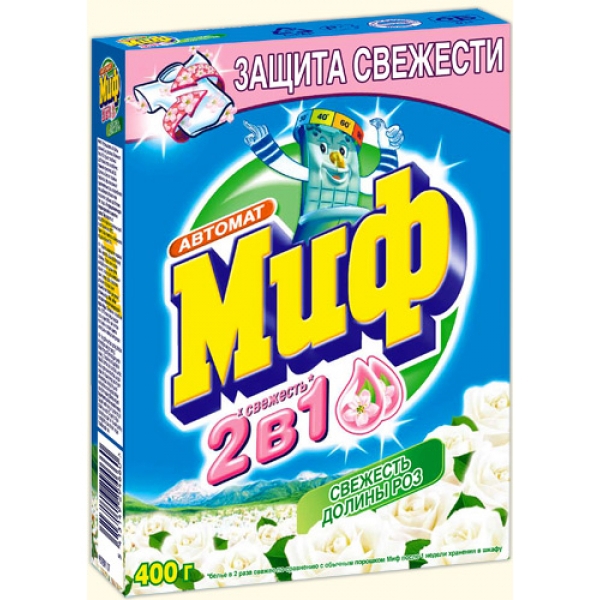 Стир.порошок МИФ ручн. 400г. Свеж.долины роз