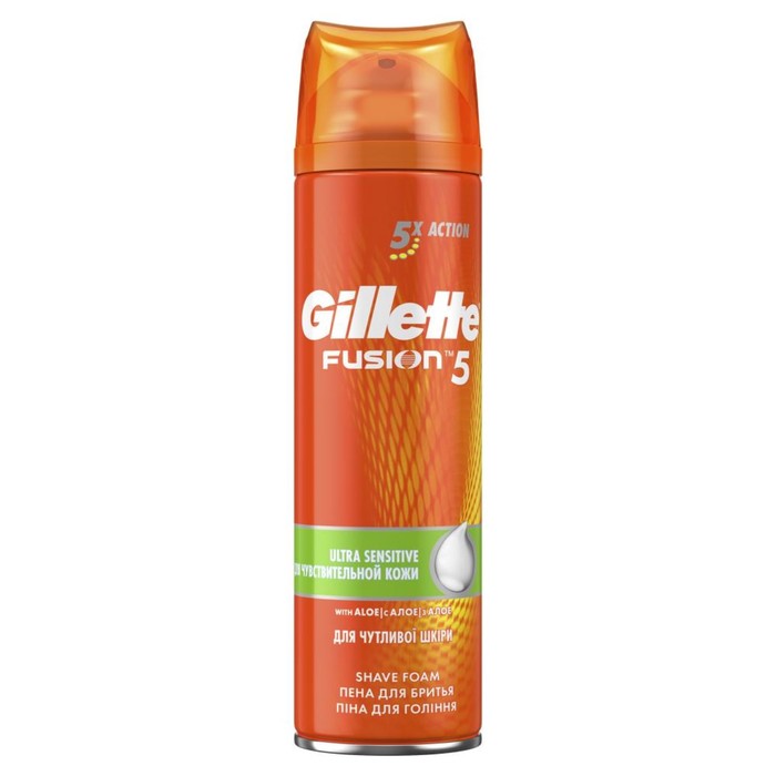Гель д/бритья Gillette 200мл. Fusion Sensetive