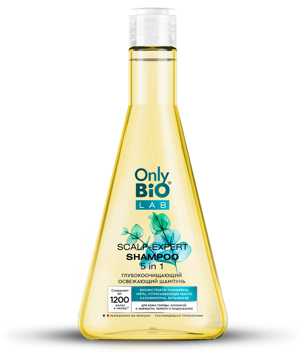 Шампунь Only Bio 350мл. Scalp-elixir глубокоочищающий освежающий