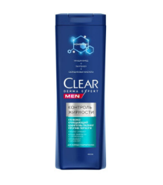 Шампунь CLEAR 380мл муж. Derma Пилинг контроль жир