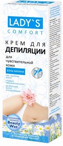 Депилятор-крем Lady's 100мл. д/чувств. кожи в области бикини с олив. маслом