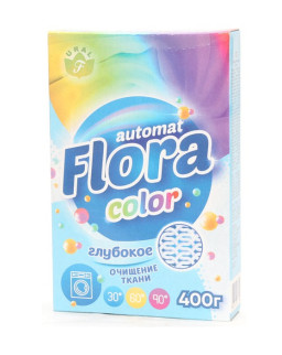 Стир.порошок Flora авт. 400г. Колор (24)