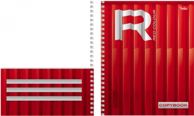 Тетрадь 100л. гребень Hatber "Red Style" с краманом