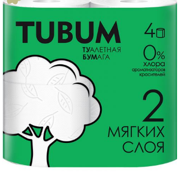 Туалетная бумага Soffione 2сл. 4рул. Tubum (16)