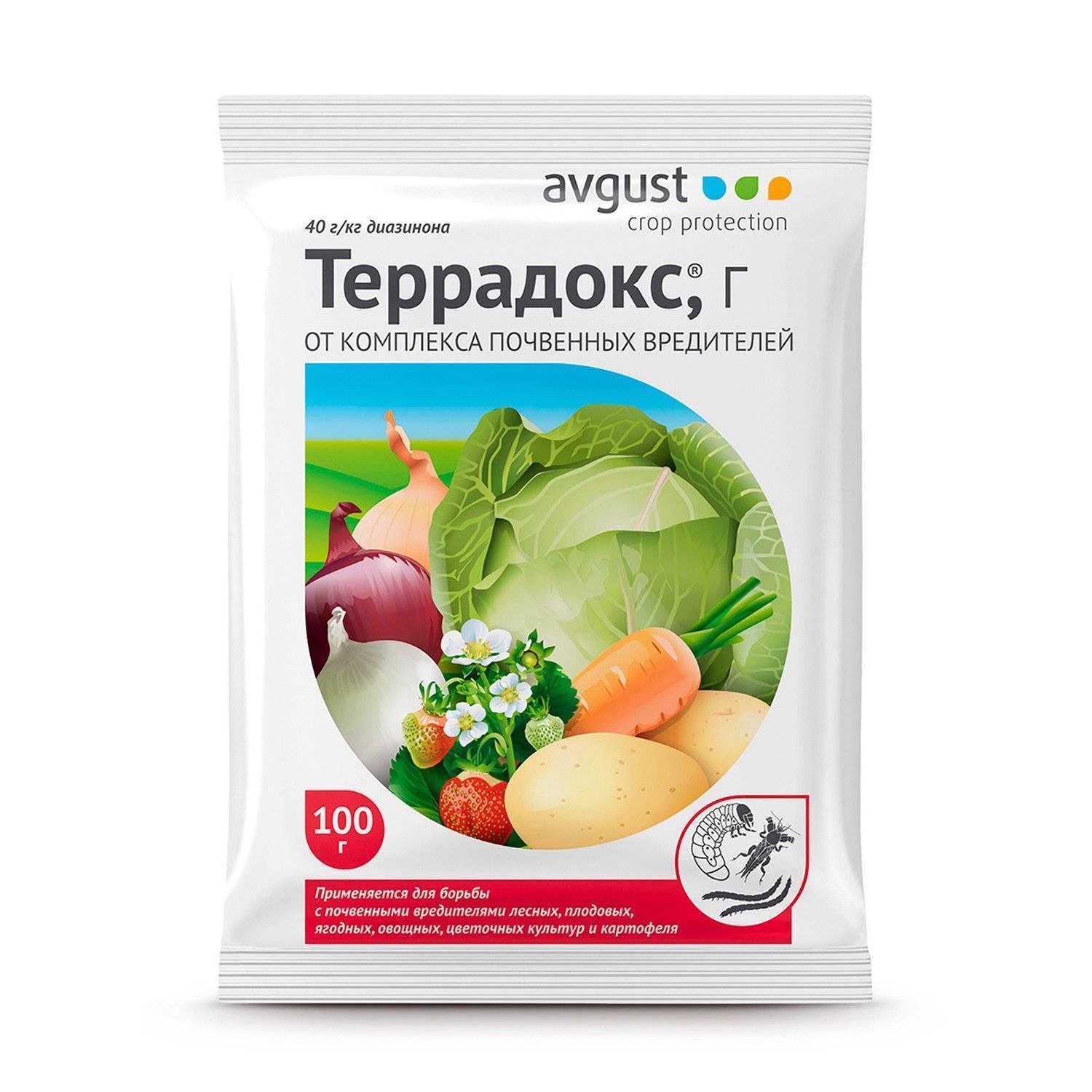 Инсектицид от почв.вред-ей Террадокс Г 100г. от комплекса вредителей