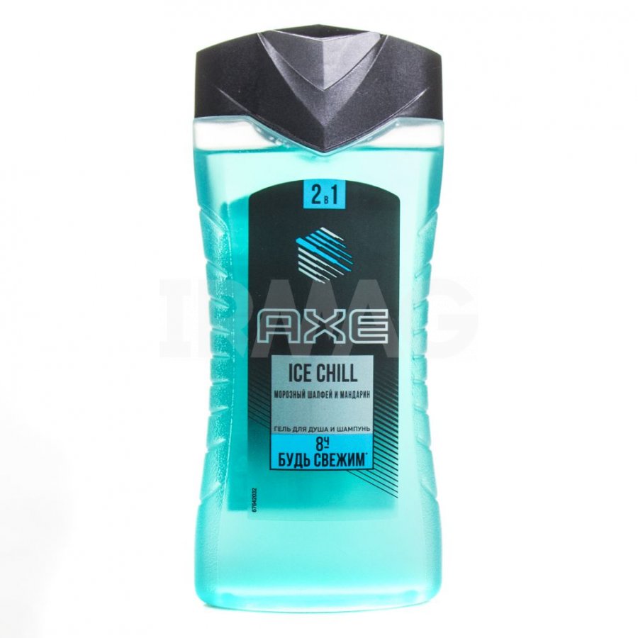 Гель для душа AXE 250мл. шампунь Айс чилл (12)