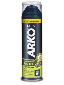 Гель д/бритья АРКО 200мл. Hemp