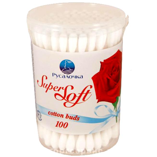 Ватные палочки Super soft 100шт. круг.уп. Русалочка 070154