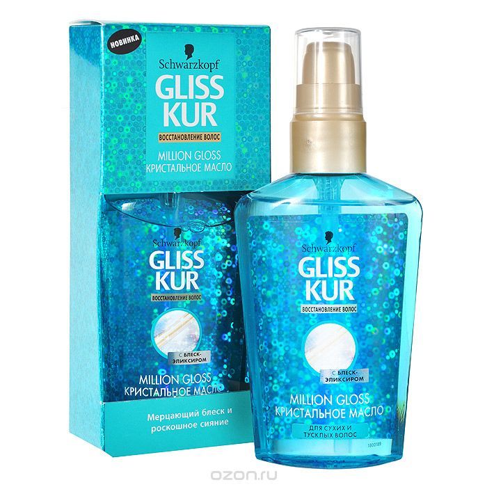 Масло д/волос Gliss Kur 75мл. Million Gloss для сухих и тусклых волос