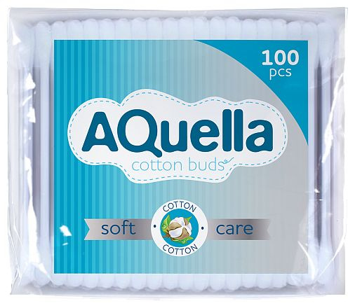 Ватные палочки Aquella 100шт. ПАКЕТ (120)