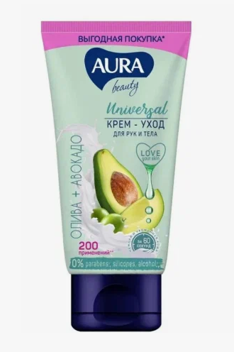 Крем AURA 200мл. д/рук и тела уход Универсальный (12)