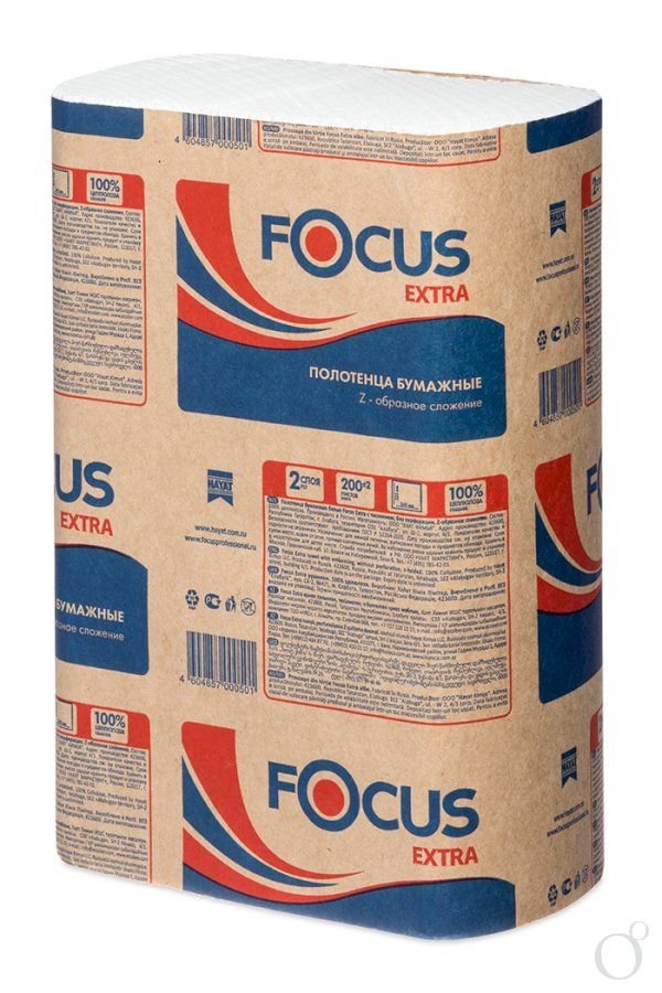 Полотенце бумажные Focus Extra V-сложение 200л.