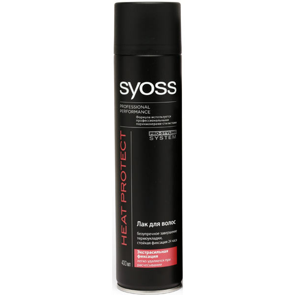 Лак д/волос Syoss 400мл. ЭСФ Heat Protect