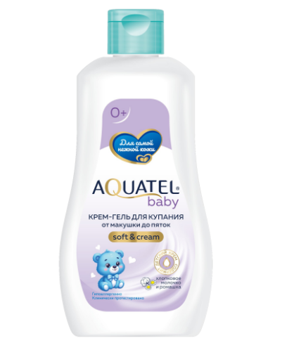 Гель для купания Aquatel 280мл. baby хлопковое молочко и ромашка (16)*********