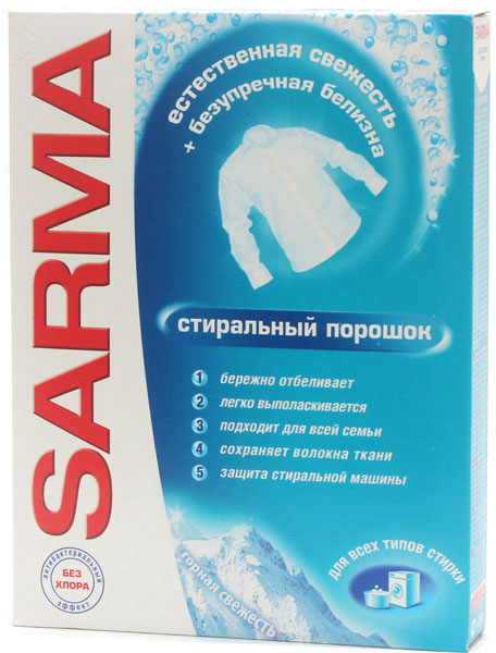 Стир.порошок Сарма унив. 400г. Горная свежесть