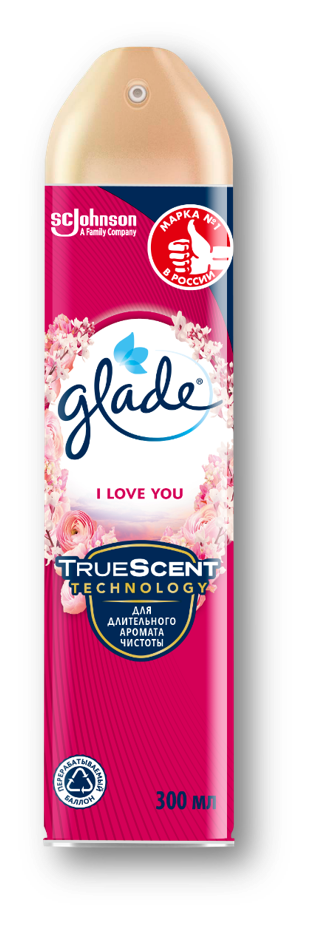 Освежитель воздуха Glade 300мл. I love you (12)