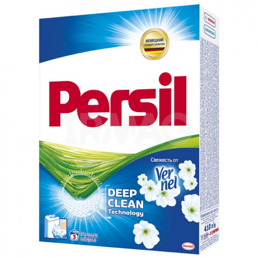 Стир.порошок Персил ручн. 410гр. Свежесть Вернеля Deep clean ***