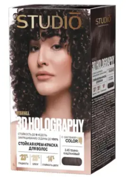 Краска д/волос Studio 3D Color`IQ 3.45 Темно-каштановый (6)