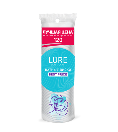 Ватные диски LURE 120шт. (35)