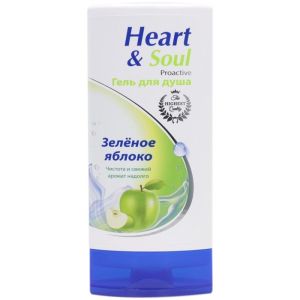 Гель для душа HEART & SOUL 250мл. Зеленое яблоко