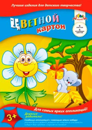 Набор цв. картона А4 6л.6цв. АппликА Цветной город