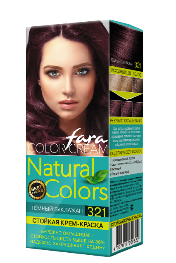 Краска д/волос ФАРА Natural Colors 321 Темный баклажан (6)
