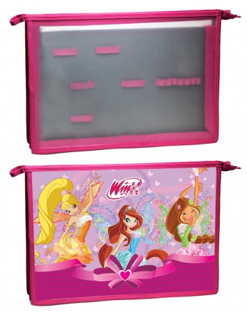 Папка д/труда А4 молния сверху Winx
