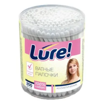 Ватные палочки LURE 200шт. банка (36)