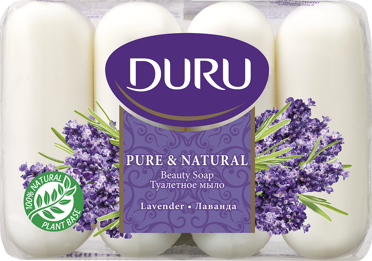 Мыло Дуру 4*85г. Pure and Natural Лаванда