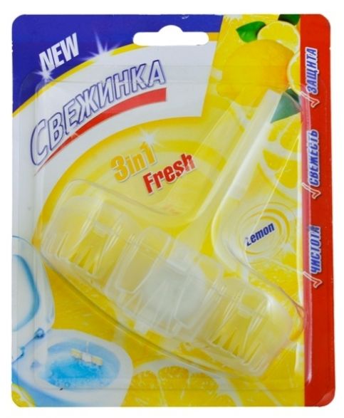 Освежитель для унитаза Свежинка 40г. подвес 3в1 Fresh Lemon