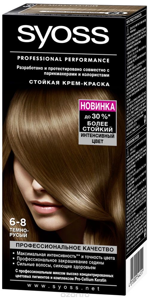 Краска д/волос Syoss 6-8 Темно-русый