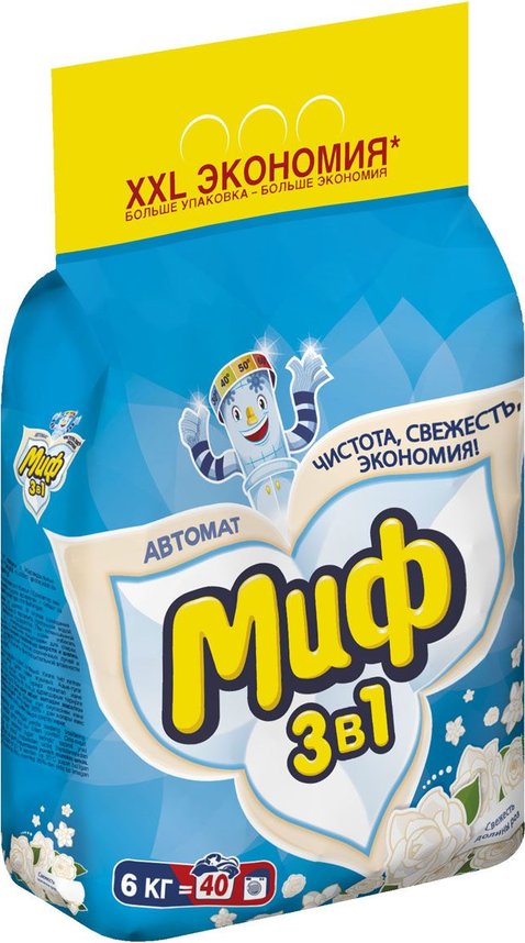 Стир.порошок МИФ авт. 6кг. 3в1 Свежесть долины роз