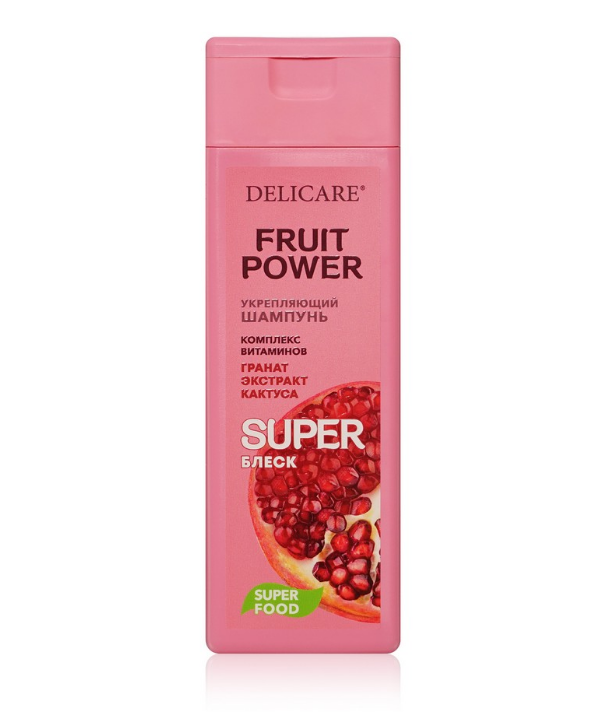 Шампунь DELICARE 280мл. Fruit Power Укрепляющий Гранат (20)