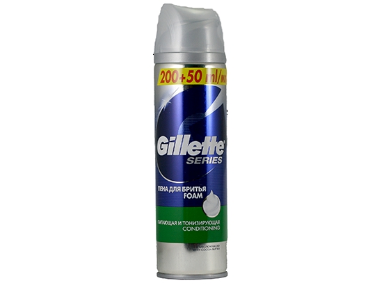 Пена д/бритья Gillette 250мл. Series Питающая и Тонизирующая
