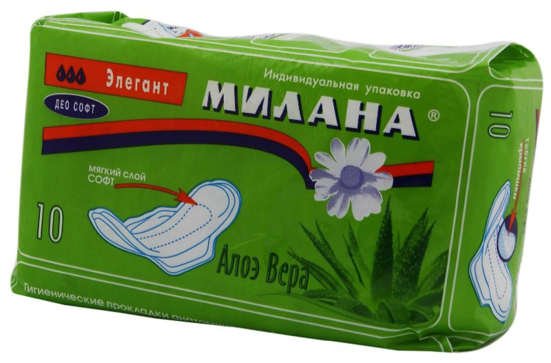 Прокладки МИЛАНА Элеганс алоэ вера 10шт.