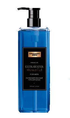 Гель для душа Organic Men 250мл. Extrawater Парфюмированный