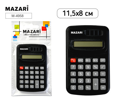 Калькулятор 8разр. Mazari карманный 115*80