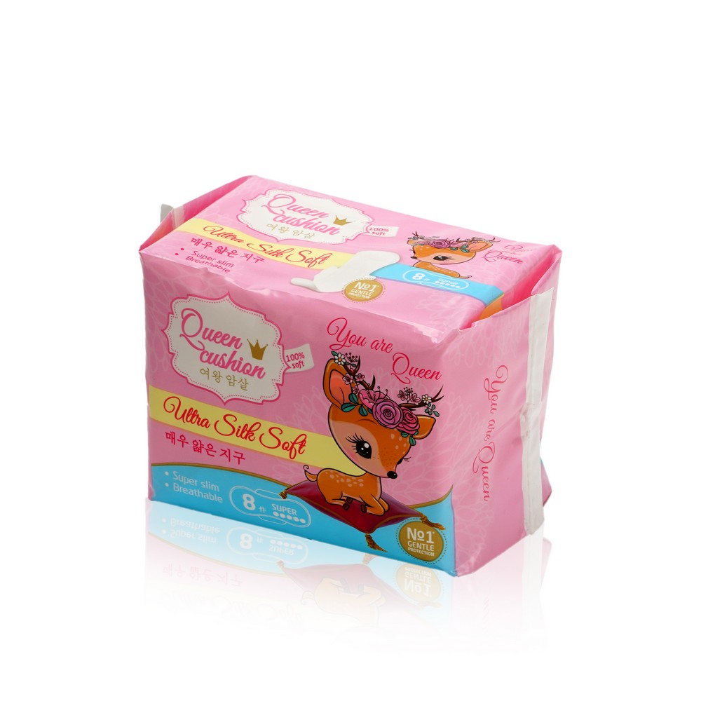 Прокладки Queen cushion ultra silk soft super 8шт. (48)