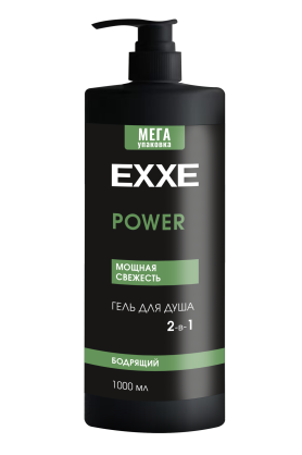 Гель для душа EXXE 1л. муж. 2в1 Беодрящий Power (4)
